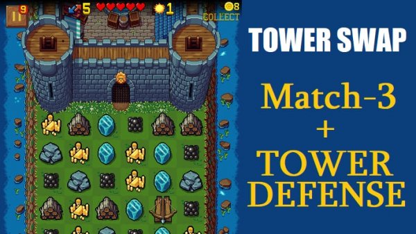 Tower Swap: Match-3 Tower Defense Puzzle Game Online - Strategy Puzzle Game
