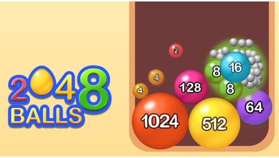 Crazy 2048 Balls Puzzle Game Online - Number Merge Puzzle